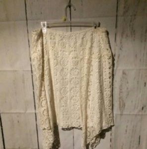 Beautiful cream color two layered skirt